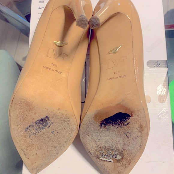 Diane von Furstenberg Nude Dvf Olee Leather Pumps - Picture 7 of 7